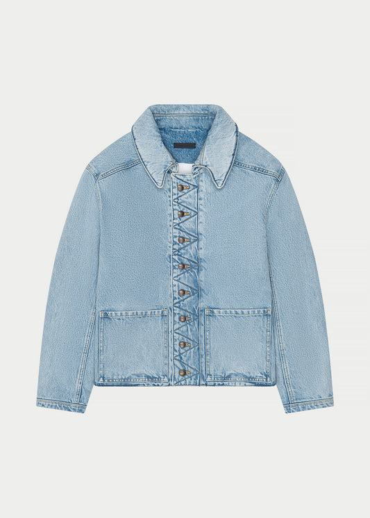 Denim Button Blousan Jacket