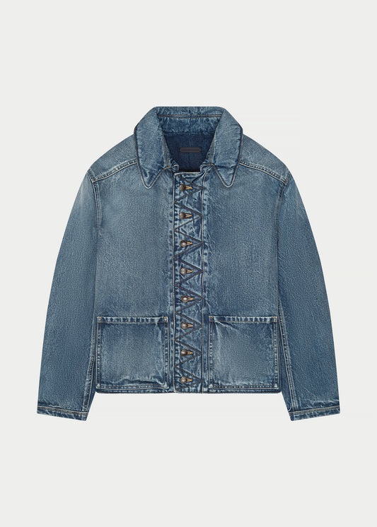 Denim Button Blousan Jacket